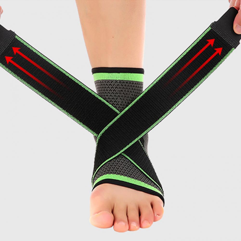 1 PC Sports Ankle Brace Compression Strap Sleeves Support 3D Weave Elastic Bandage Foot Protective Gear Gym Fitness